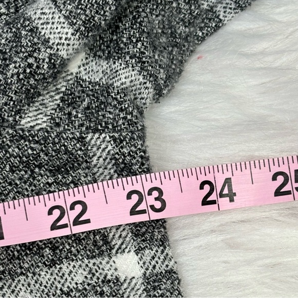 BKE from The Buckle Brushed Flannel Shirt Button Down Black White Eased Fit LRG - Picture 13 of 15